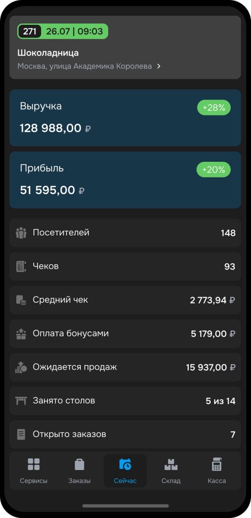 FUSIONPOS Приложение руководителя